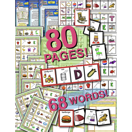 Three Syllable Words Broken Down With Pictures! 80 Pages! NEW FEB 2021!